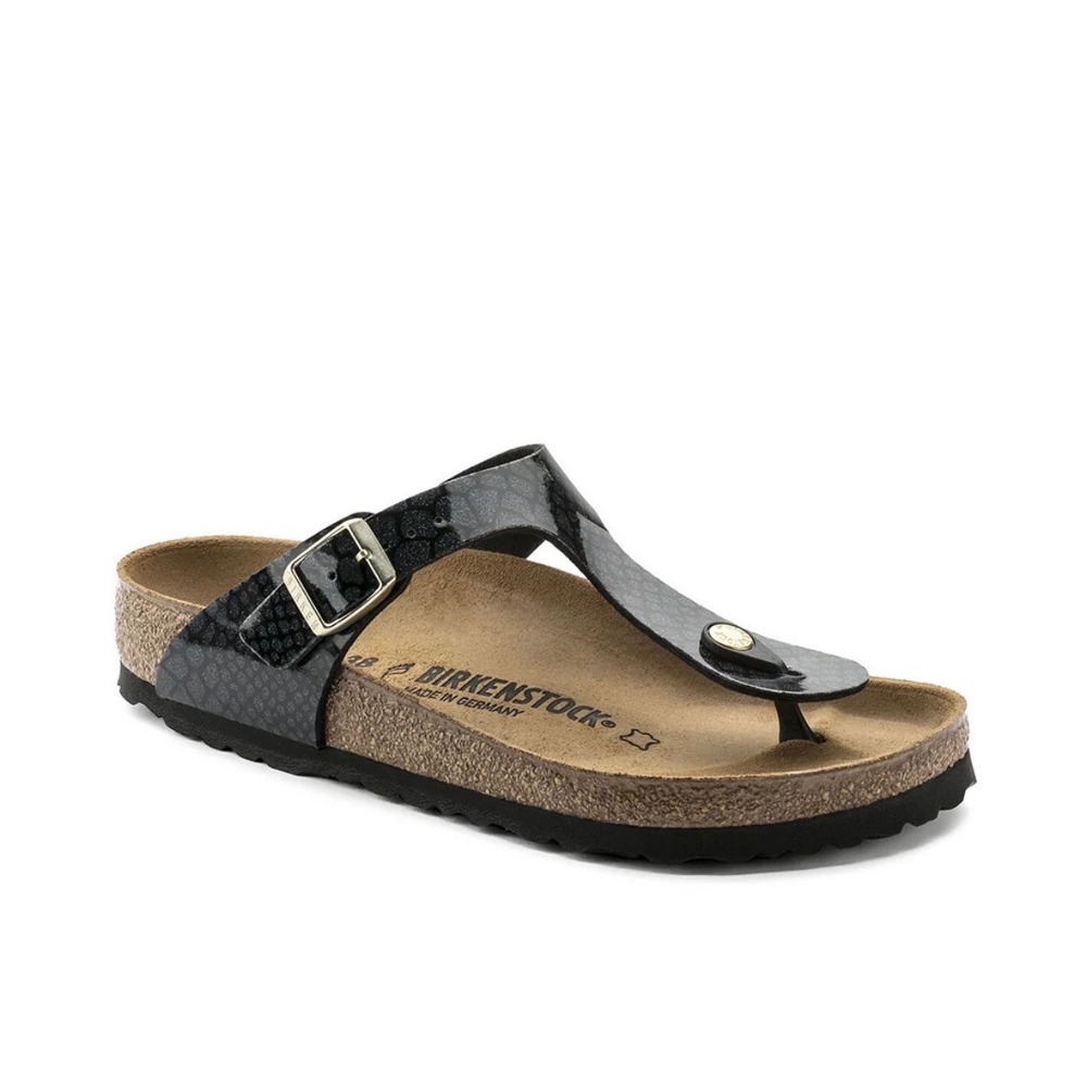 Birkenstock Gizeh Galaxy Black Glitter Patent Leather Sandals Womens 39 L8 M6